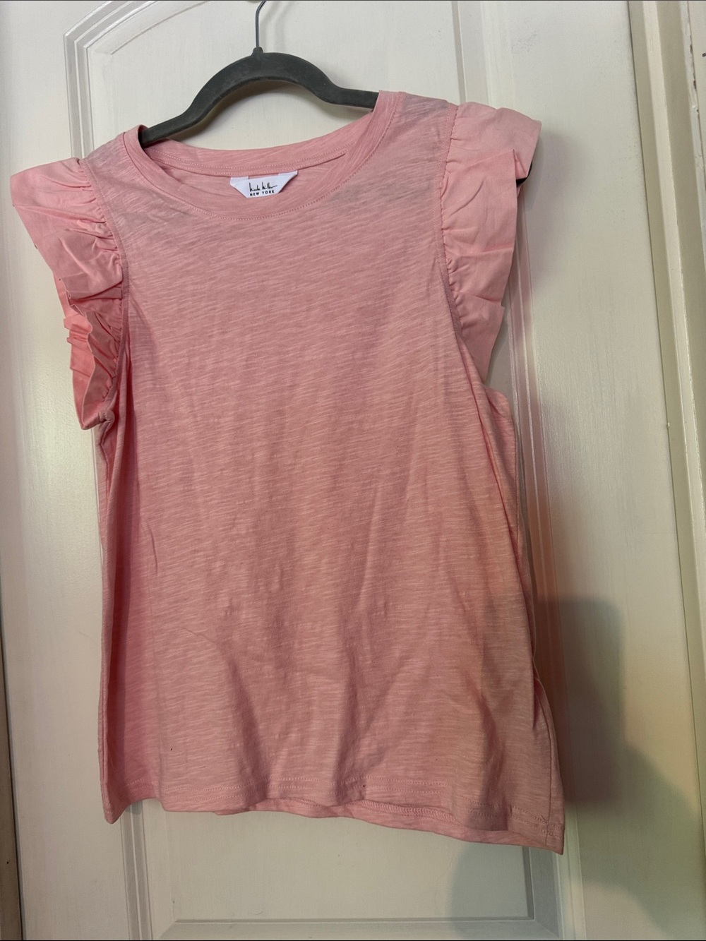 Nicola Miller Pink Ruffle Sleeve Tee size S